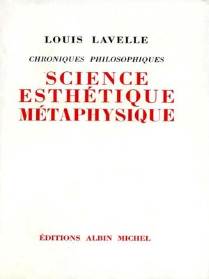 cover image of Science, esthétique, métaphysique